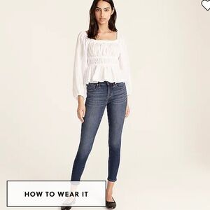𝅺J Crew 8” Toothpick Skinny Ankle Jeans